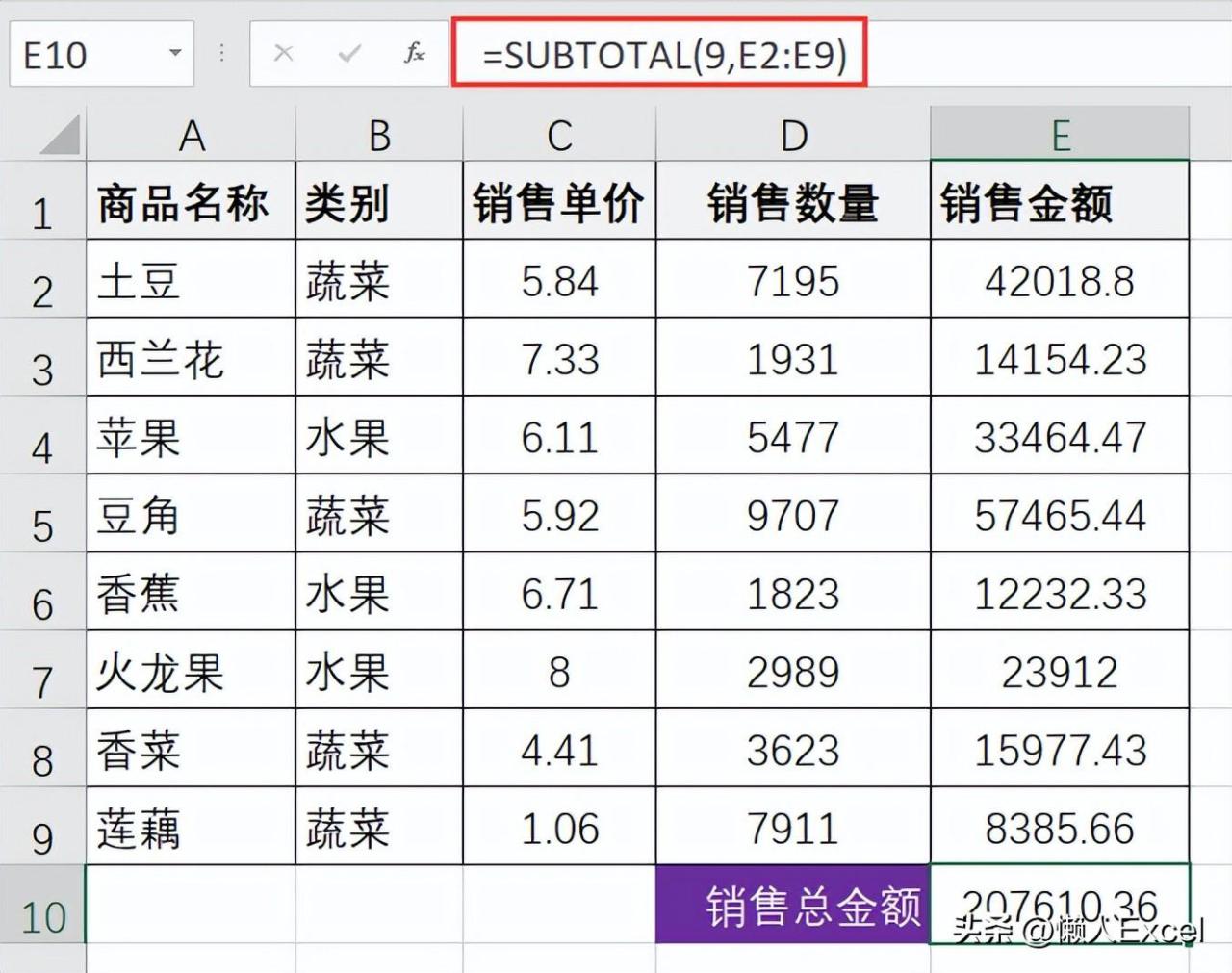 excel求和函数用法介绍（excel中6个求和函数大集合）-趣帮office教程网