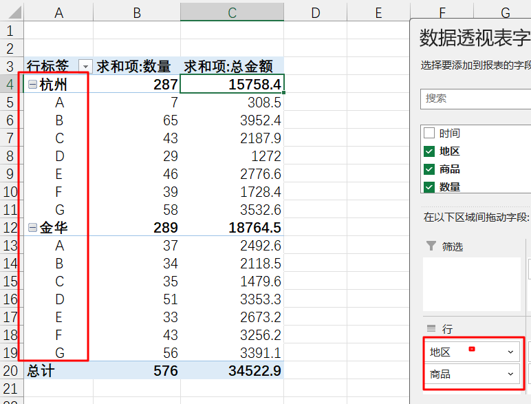 透视表excel教程如何透视多个数据，数据透视表使用小技巧-趣帮office教程网