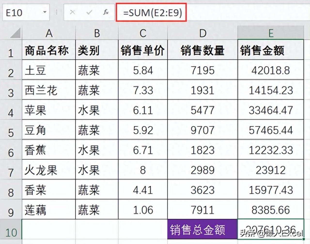 excel求和函数用法介绍（excel中6个求和函数大集合）-趣帮office教程网