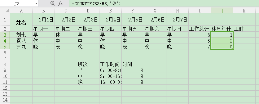 excel排班表的制作方法-趣帮office教程网