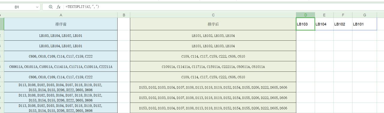 excel单元格内数据排序方法：拆完了再排，排完了再整起来-趣帮office教程网