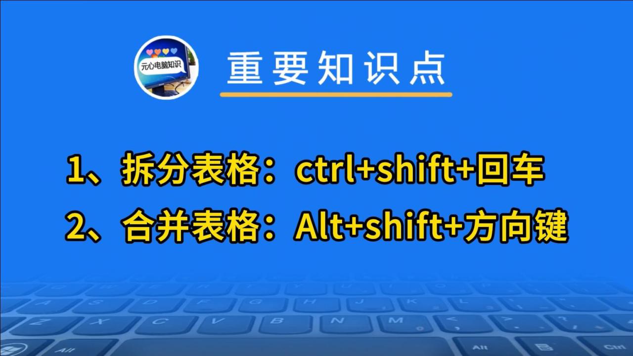 WPS文字中表格的拆分和合并的快捷键操作方法-趣帮office教程网