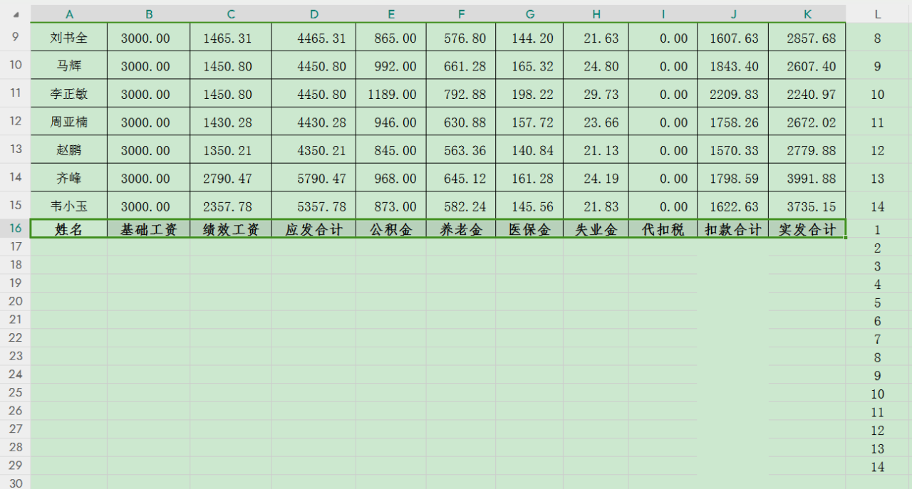 零基础30秒无痛批量制作工资条-趣帮office教程网