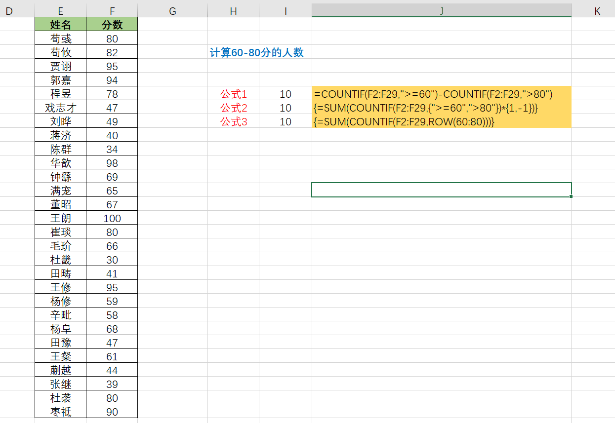 Excel条件求和函数COUNTIF用法和实例介绍-趣帮office教程网