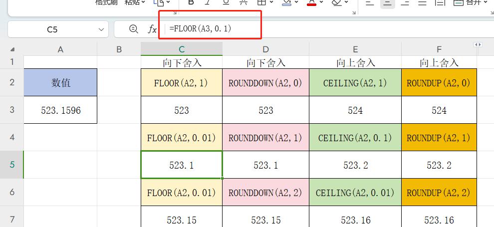 excel表格中向上向下舍入的四个函数的用法-趣帮office教程网