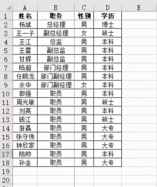 Excel中如何按职位级别排序？3个排序小技巧-趣帮office教程网