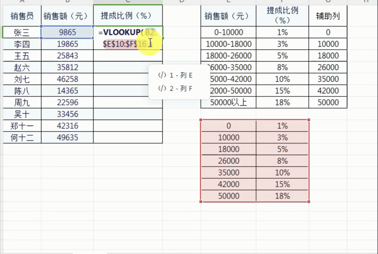 Excel中VLOOKUP函数匹配查找的使用方法-趣帮office教程网