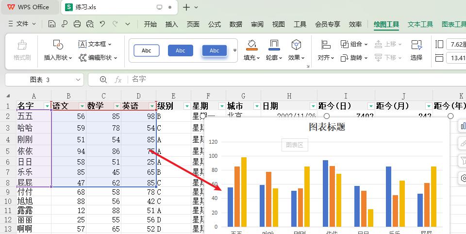 WPS表格中如何生成多维图表？-趣帮office教程网