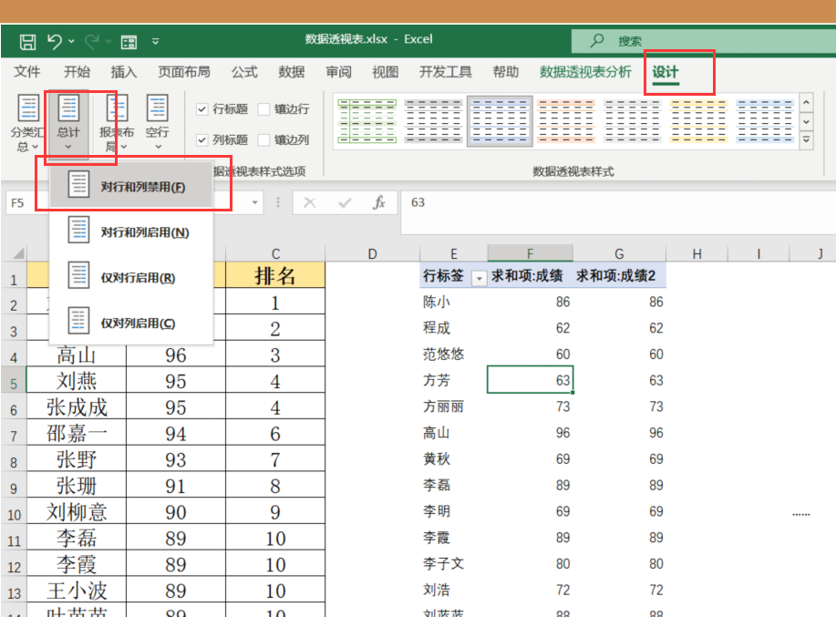 excel中如何用数据透视表对数据进行中国式排名-趣帮office教程网