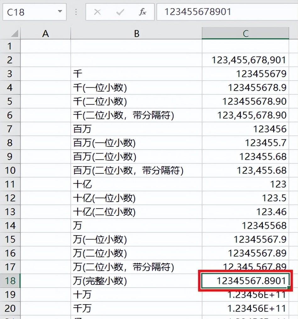 将excel数值按不同单位显示，excel金额各种单位换算方法总结-趣帮office教程网