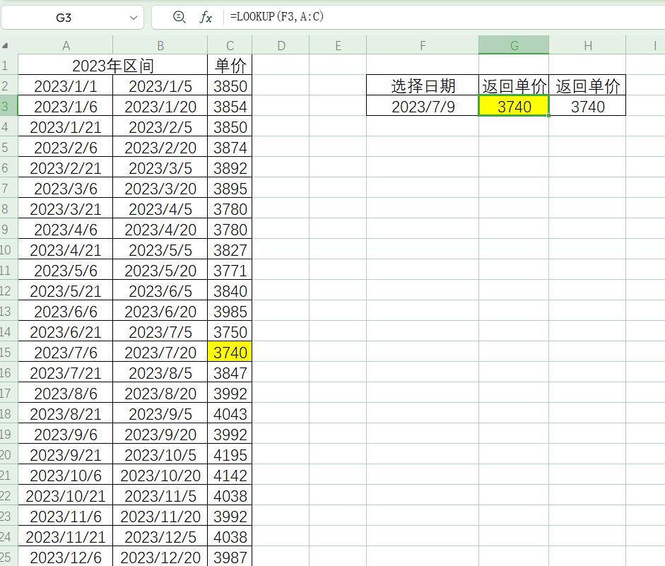 excel中如何通过选择条件，查找对应区间报价？-趣帮office教程网