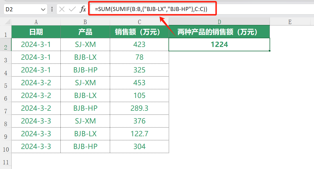 excel中SUMIF函数的使用方法和运用实例介绍-趣帮office教程网