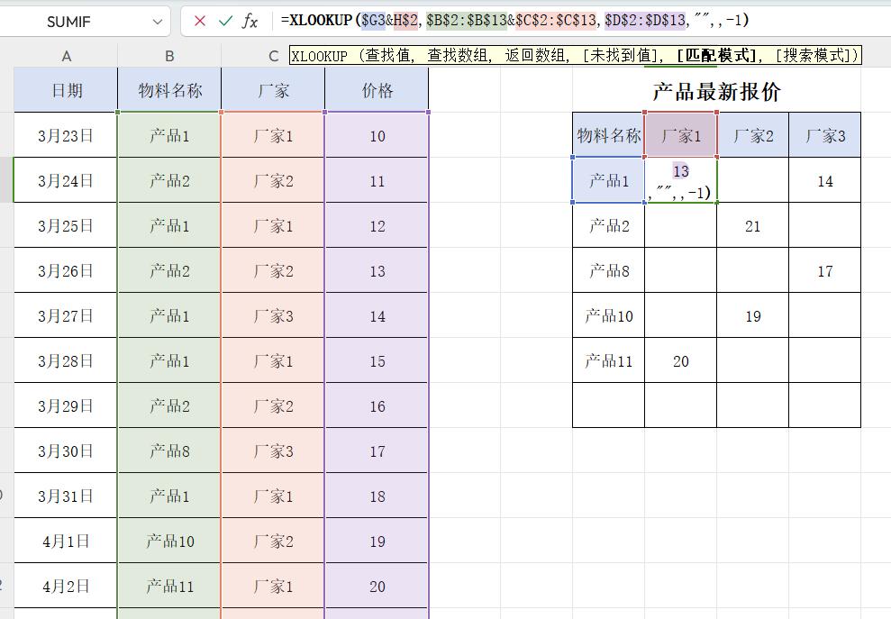 excel小技能之符合条件的最后一条数据（最新报价）提取函数-趣帮office教程网