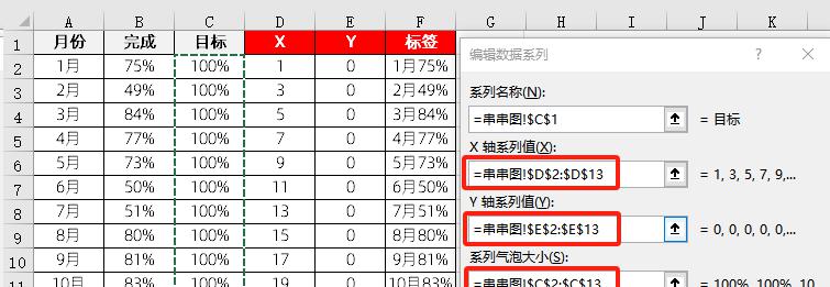 excel图表制作教程：串串图-趣帮office教程网