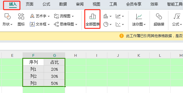 WPS中怎么设置百分比条形图-趣帮office教程网