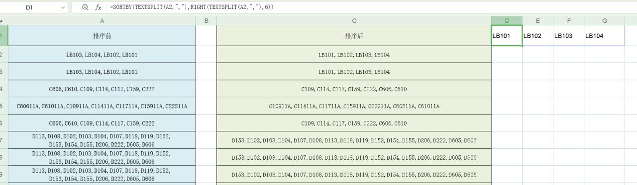 excel单元格内数据排序方法：拆完了再排，排完了再整起来-趣帮office教程网