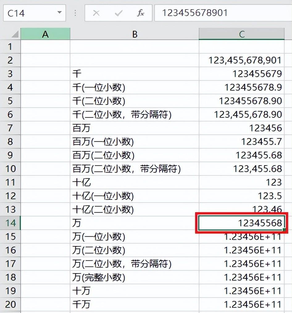 将excel数值按不同单位显示，excel金额各种单位换算方法总结-趣帮office教程网