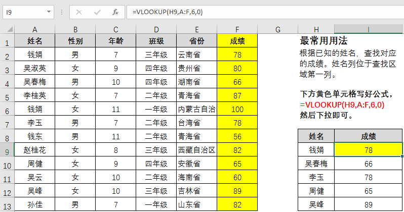 excel中VLOOKUP的基本使用方法-趣帮office教程网