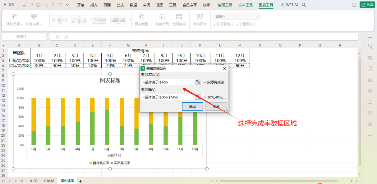 excel中如何用条状图和滑珠图体现完成率？-趣帮office教程网