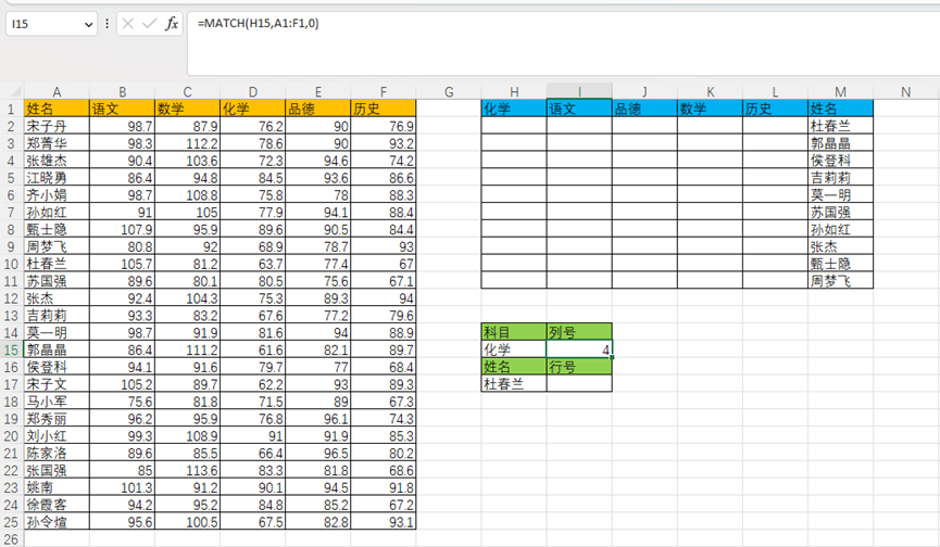 excel中Index+match函数组合实现反向查找-趣帮office教程网