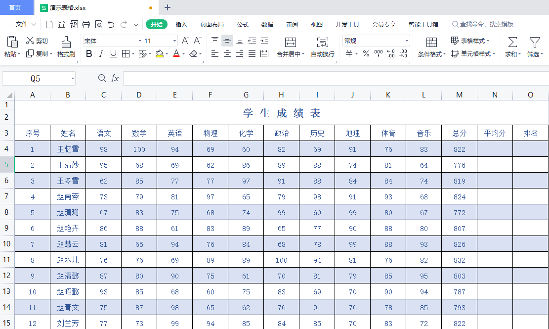 excel根据成绩自动排名，RANK函数就可以大显身手-趣帮office教程网