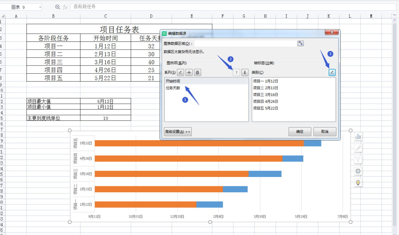 用WPS表格做横道图（甘特图）-趣帮office教程网