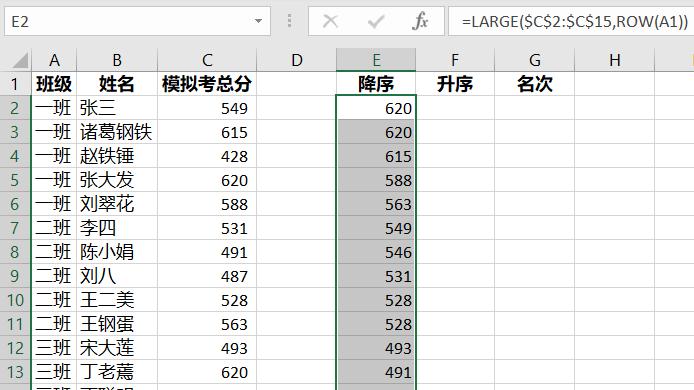 Excel排序函数：3个排序函数的用法和案例解析-趣帮office教程网