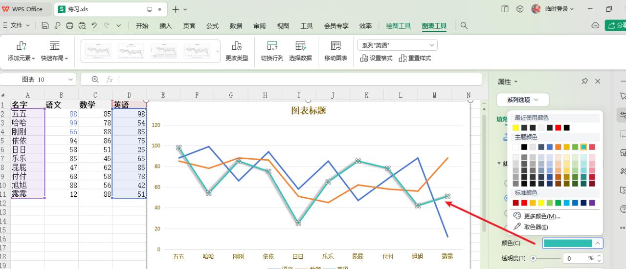 WPS图表如何修改颜色进行润色-趣帮office教程网