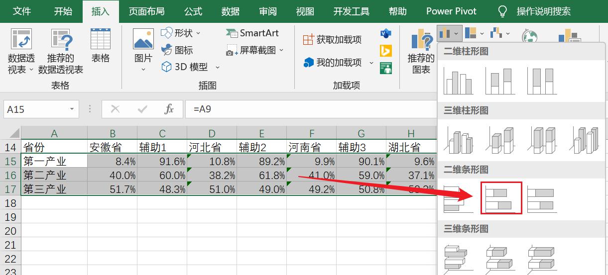 Excel制作多列条形图的方法-趣帮office教程网