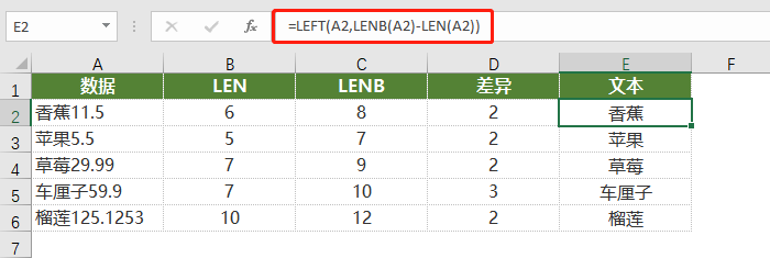 excel单元格提取数字和汉字的函数-趣帮office教程网