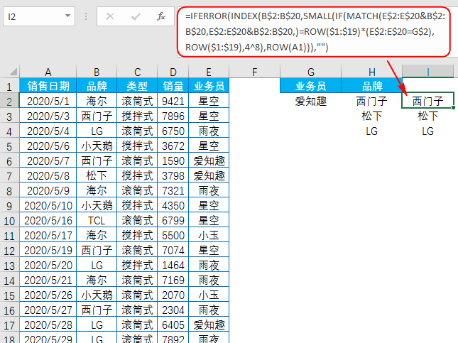 excel提取不重复数据函数公式UNIQUE剖析-趣帮office教程网