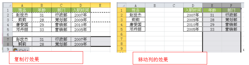 excel中移动/复制行或列的操作方法-趣帮office教程网