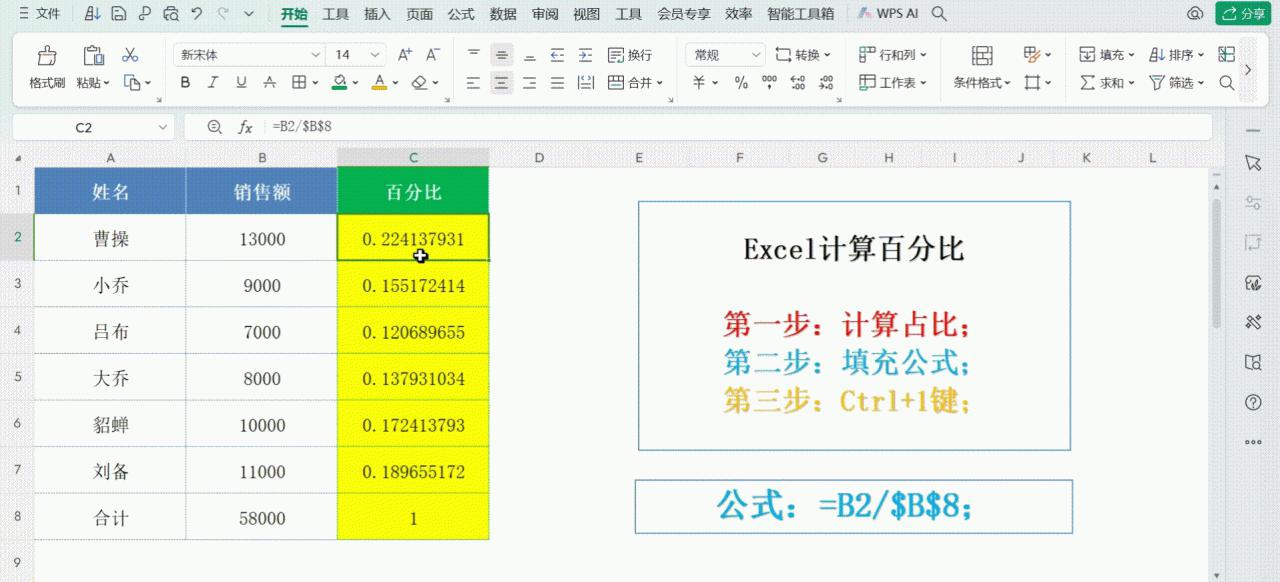 excel百分比怎么做，手把手教您在excel中轻松计算百分比-趣帮office教程网