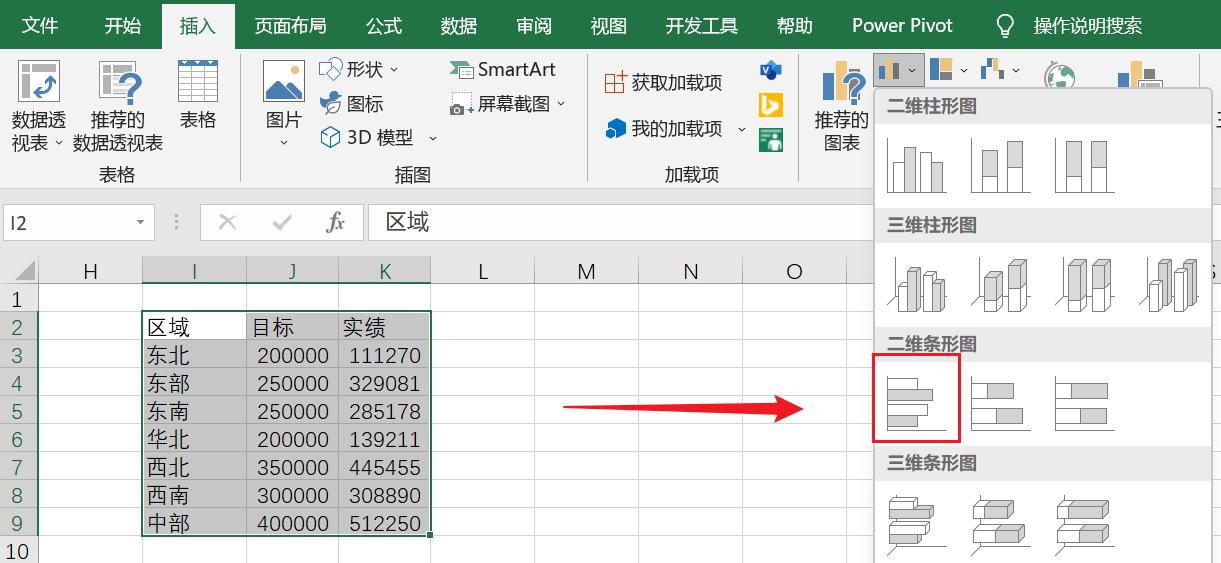 在excel条形图中添加目标线的方法-趣帮office教程网