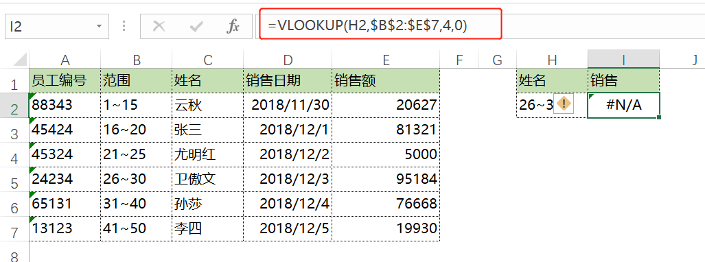 excel中VLOOKUP的12种用法，VLOOKUP出错的原因及解决方法-趣帮office教程网