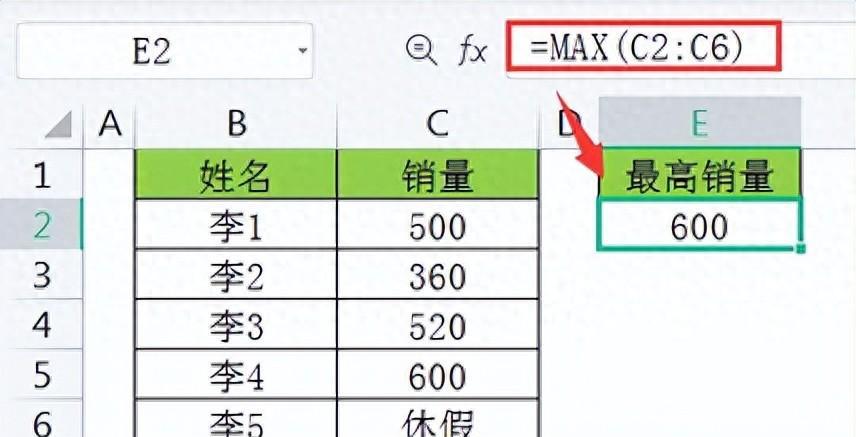 最大值函数excel公式用法详解-趣帮office教程网