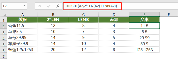 excel单元格提取数字和汉字的函数-趣帮office教程网