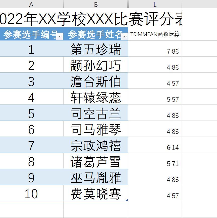 去掉最高分最低分求平均分excel公式，两种方法-趣帮office教程网