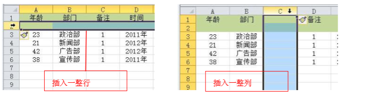 excel中如何插入新的整行或整列数据-趣帮office教程网