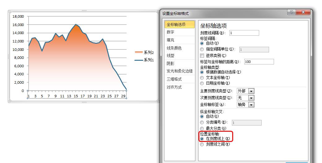 excel折线与面积图组合使用操作实例-趣帮office教程网