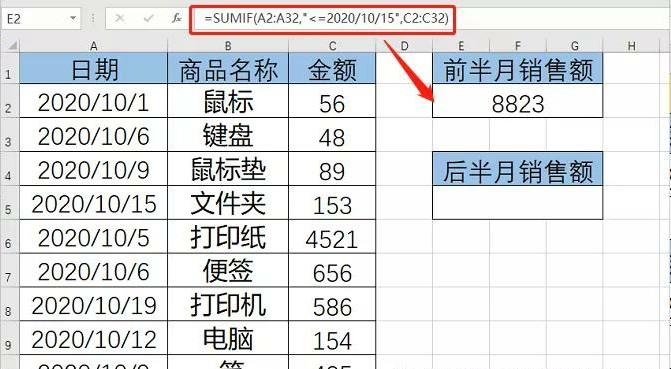 Excel快速汇总销售额的方法和小技巧-趣帮office教程网