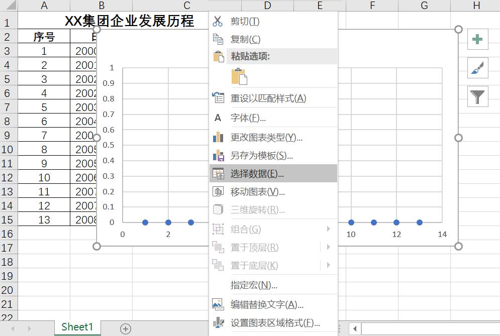 EXCEL制作公司发展历程图的方法-趣帮office教程网