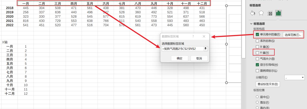 在excel中创建矩阵气泡图的方法-趣帮office教程网