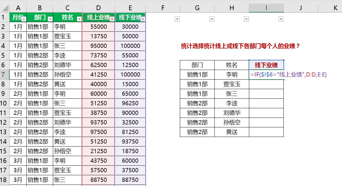 excel中Sumifs函数与If函数强强联合实现智能统计-趣帮office教程网