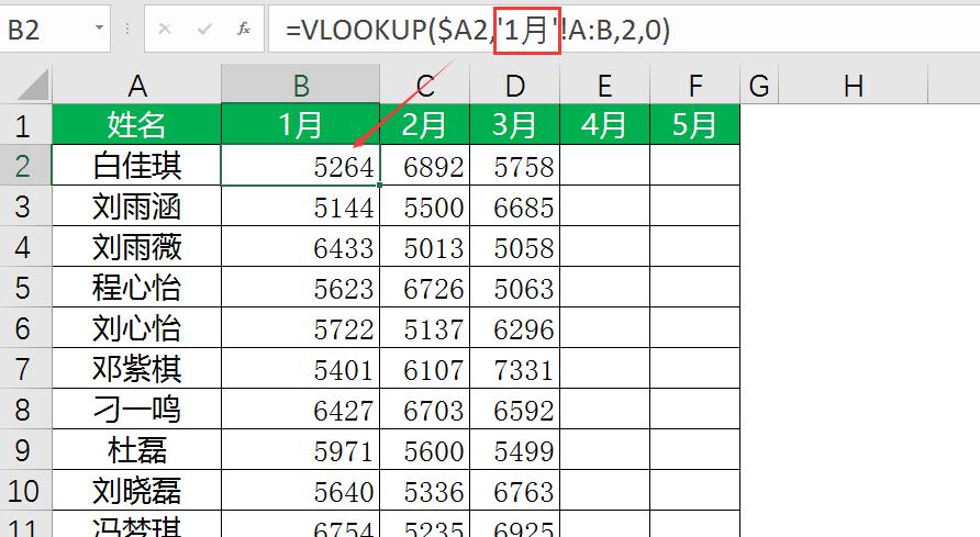 excel如何对多表数据进行汇总？借助VLOOKUP与INDIRECT函数可轻松解决！-趣帮office教程网