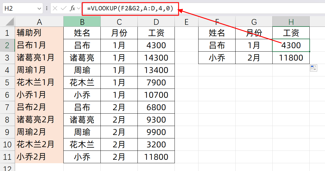 Excel中进行双条件查找匹配的几种函数公式用法对比解读-趣帮office教程网