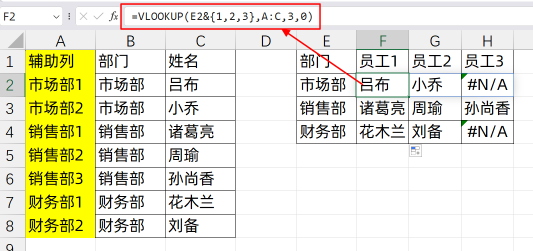 Excel中实现一对多匹配的3个方法详解-趣帮office教程网