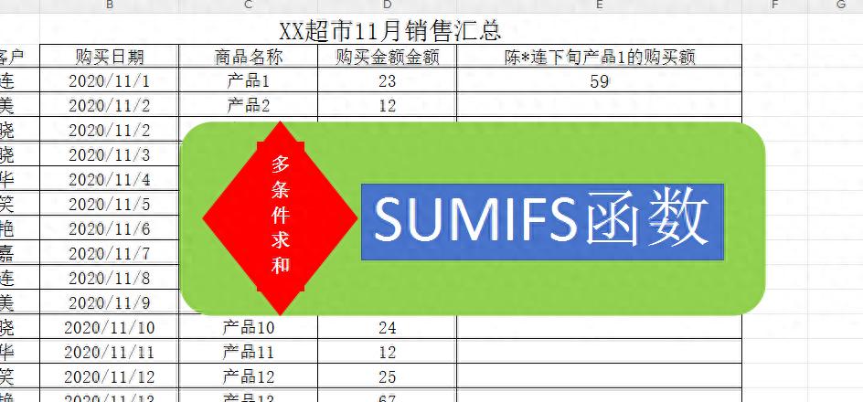 excel中sumifs函数的使用方法和实例解析-趣帮office教程网