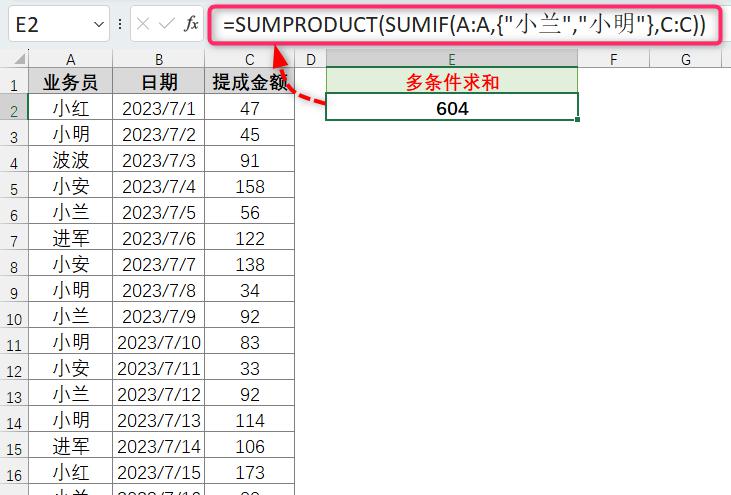 excel中SUMIF函数的7种用法实例讲解-趣帮office教程网