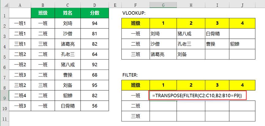 excel中FILTER函数的用法详解（一对一、一对多、多对一查询）-趣帮office教程网